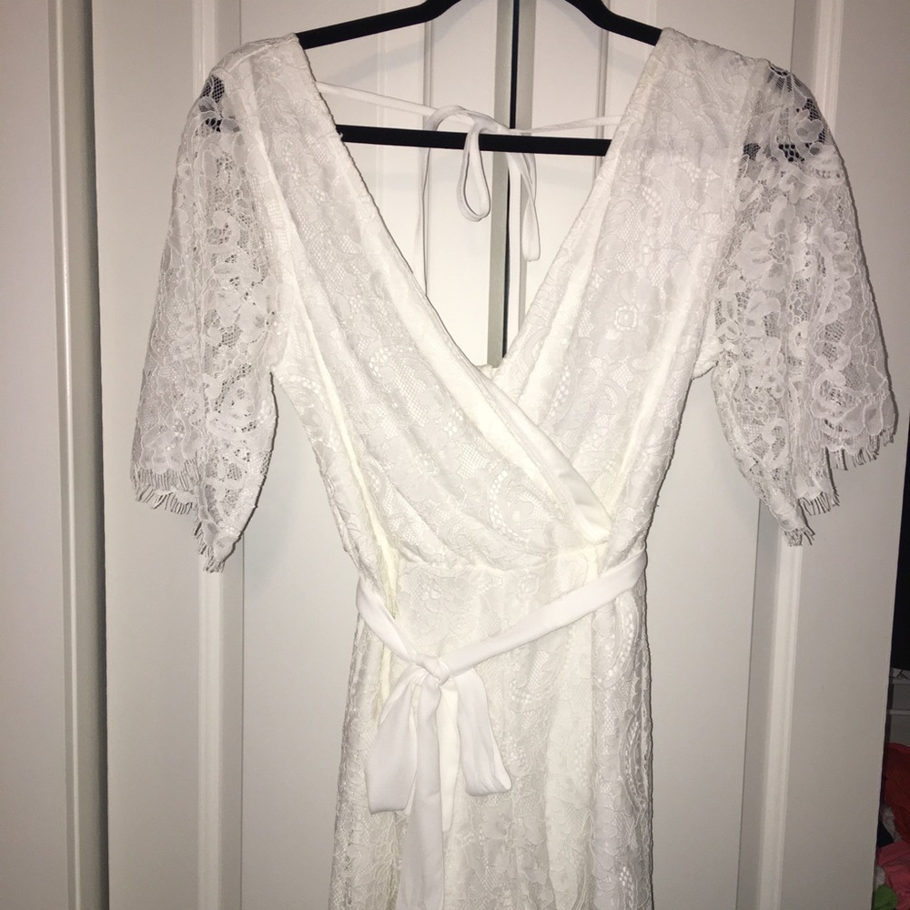 white lace romper (size small)